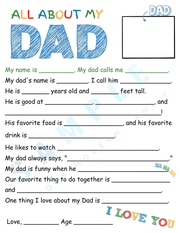 All About Dad Questionnaire - Your Modern Family Shop all-about-dad-questionnaire-your-modern-family-shop