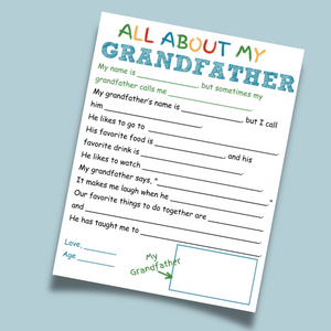 Father's Day Survey Printable | All About Dad Questionnaire | Kids' Father's Day Gift | Fun & Heartfelt Activity for Dad & Grandpa