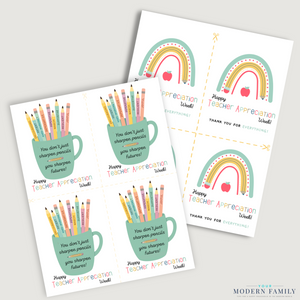 Teacher Appreciation Day Cards