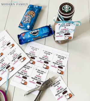 TEACHER GIFT PACK: If You Give a Teacher A Cookie... She Will Probably Want A Coffee to go with it.  (Male & Female Versions)