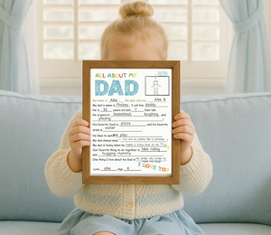Father's Day Survey Printable | All About Dad Questionnaire | Kids' Father's Day Gift | Fun & Heartfelt Activity for Dad & Grandpa