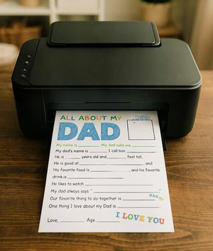 Father's Day Survey Printable | All About Dad Questionnaire | Kids' Father's Day Gift | Fun & Heartfelt Activity for Dad & Grandpa