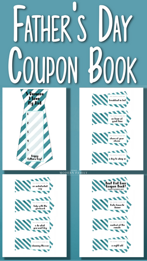 Father's Day Printable Coupon Book —Gift from child to dad