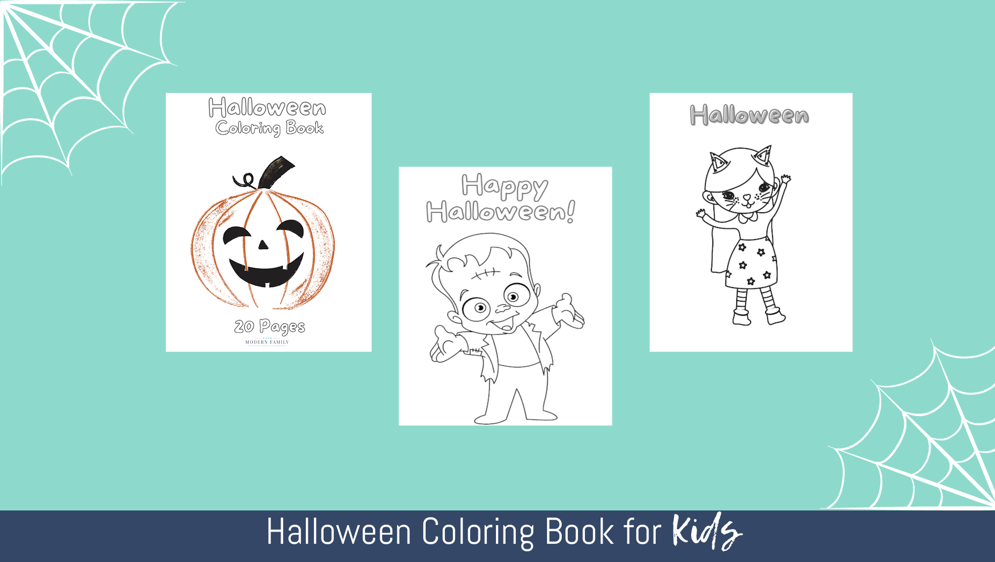 Printable Halloween Coloring Sheet Packet - 20 Printable Pages