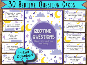 Bedtime Question Cards (set of 30)