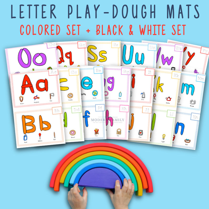 Printable Alphabet Play Dough Mats - Learn the ABC's with Play-Doh