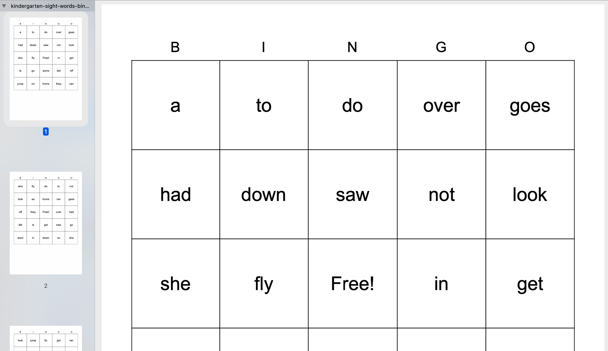 Sight Word Bingo (with 8 different Bingo Boards)