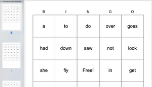Sight Word Bingo (with 8 different Bingo Boards)