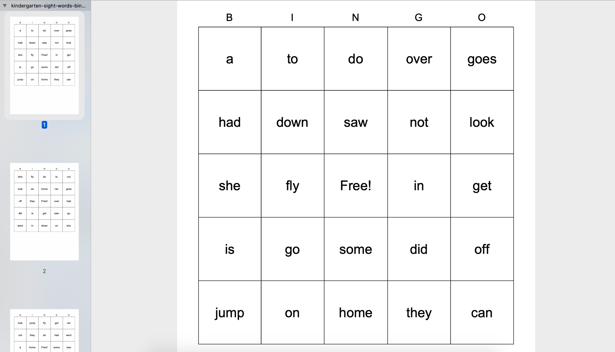 Sight Word Bingo (with 8 different Bingo Boards)