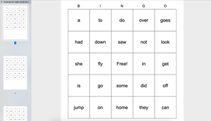 Sight Word Bingo (with 8 different Bingo Boards)
