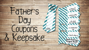 Father's Day Printable Coupon Book —Gift from child to dad