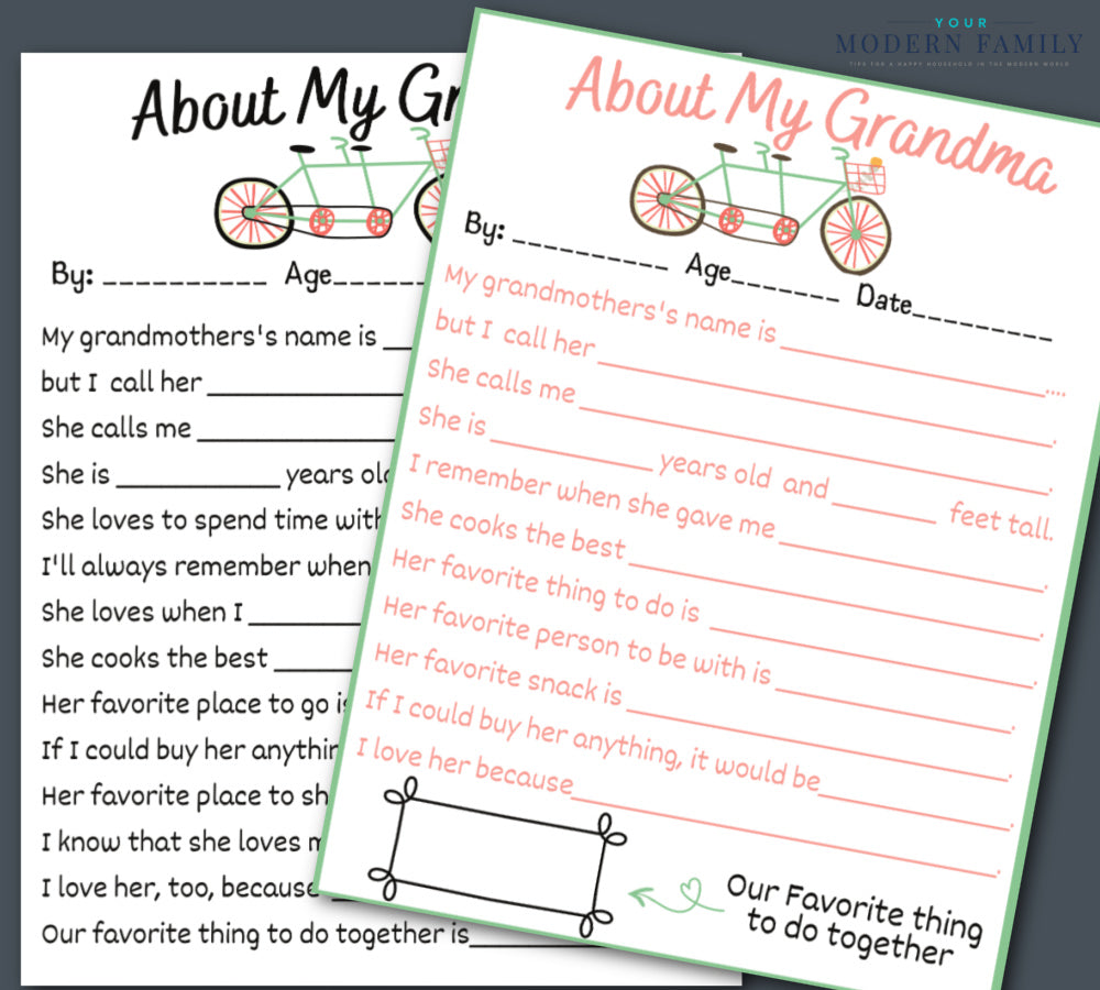 Mother's Day Printable: Mom Questionnaire & Grandma Questionnaire 8 Pa - Your Modern Family Shop mother-s-day-printable-mom-questionnaire-grandma-questionnaire-8-pa-your-modern-family-shop