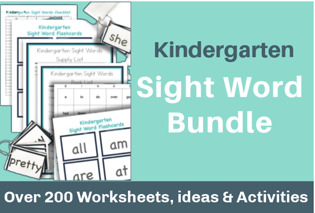 Kindergarten Sight Words Bundle