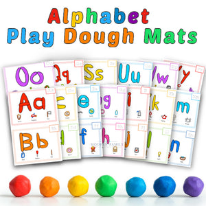 Letter Play Dough Mats - Learn the ABC's with Play-Doh! Two Sets of 26-Printable Play-Doh Mats