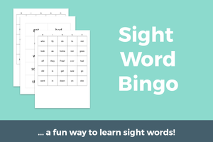 Sight Word Bingo (with 8 different Bingo Boards)