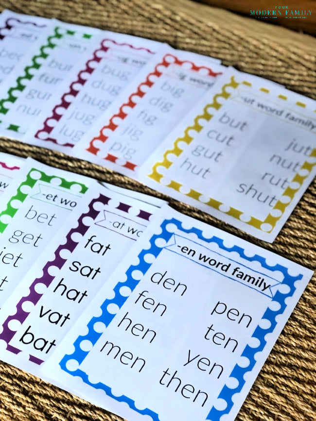 12 Word Family Posters