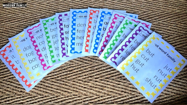 12 Word Family Posters