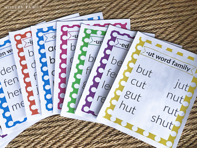 12 Word Family Posters